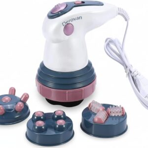 Electric Cellulite Massager – Wireless Handheld Body Sculpting & Deep Tissue Vibration – 3‑Speed Heated Vibration, 4 Massage Heads & Touch Screen – For Thighs, Arms, Belly, Legs