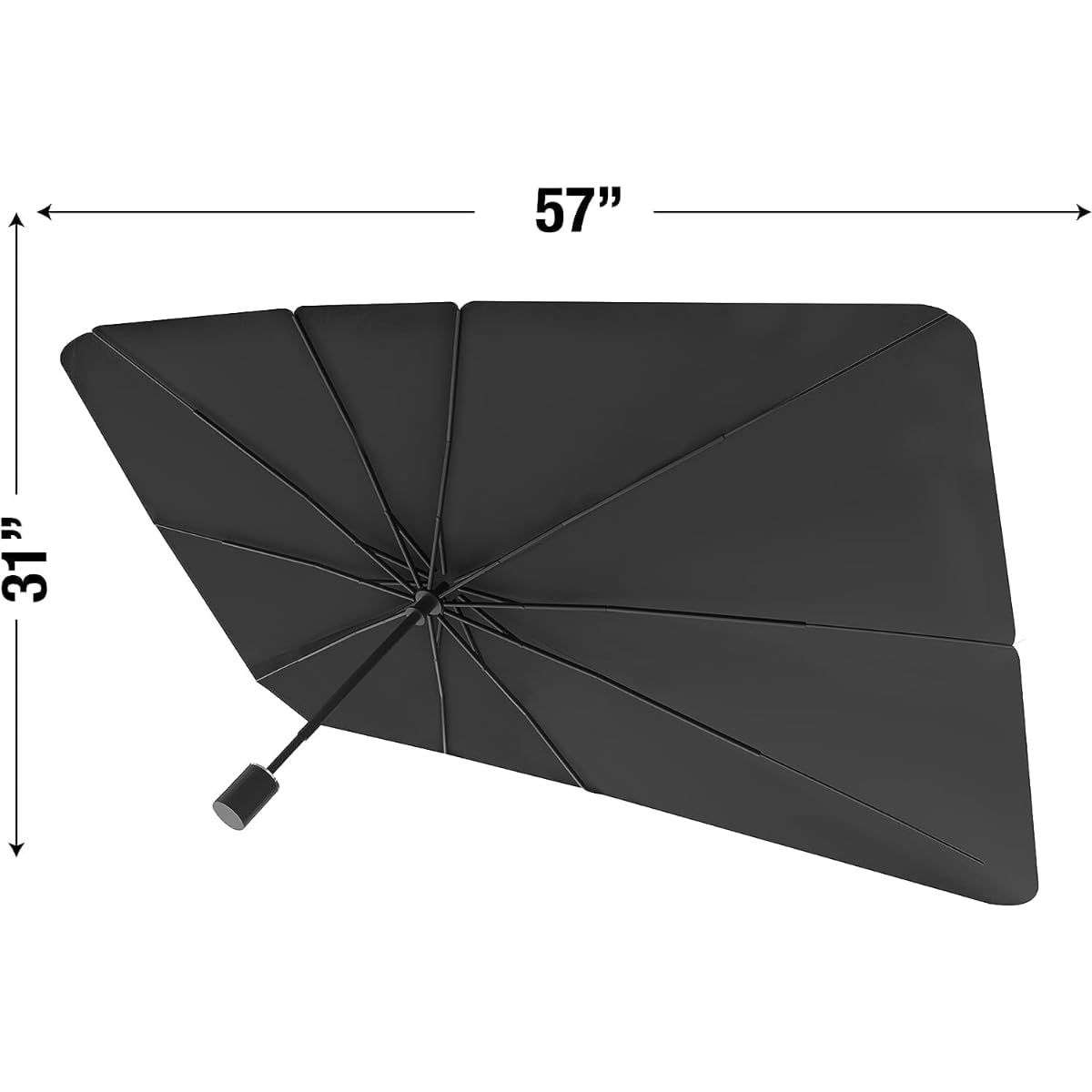 New Brella Shield by Arctic Air, Best Car Windshield Sun Shade for UV Protection, Heat Reduction (31x57"), Universal Fit, Easy Install, Durable, Compact, Portable - Image 5