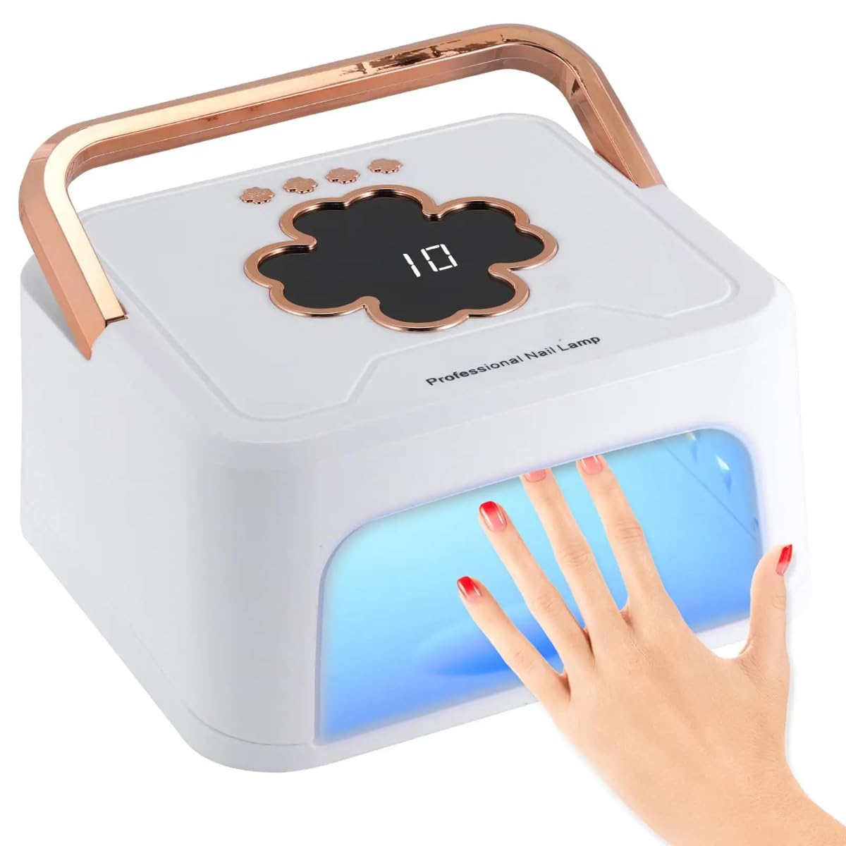 Professional UV LED Nail Lamp for Gel Nail Polish Electric Nail Drill Machine & UV Light for Nails Rechargeable Nail Clipper Fast Drying UV Nail Dryer for Home & Salon Use - Image 6