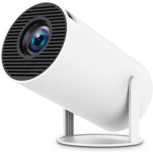 Wireless Mini Projector with Built-In Speaker, Diffuse Imaging Technology, Auto Focus, Video Quality for Home Theater, and Portable Entertainment Anywhere