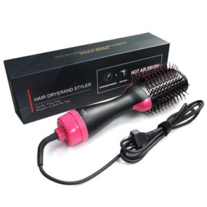 3-in-1 Hot Air Styling Brush – Dryer, Straightener & Volume Enhancer with Ionic Technology
