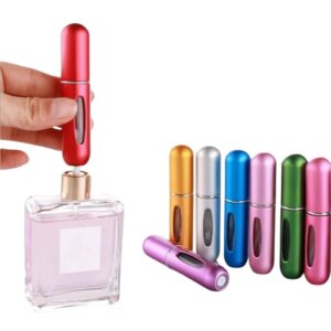 5ml Portable Mini Perfume Spray Bottle Set - Refillable Atomizers for Travel & Daily Use - Leak-proof Design, Cosmetic Liquid Containers - Ideal Gift for Holidays, Parties - 6 Candy Colors