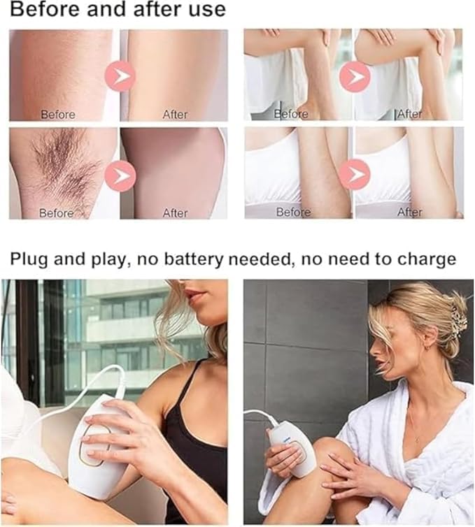 Permanent Hair Removal Device – At-Home Laser Hair Remover for Women & Men, Painless IPL Technology, 5 Energy Levels, Corded Design, Full Body Treatment for Face, Arms, Legs, Bikini Area - Image 5
