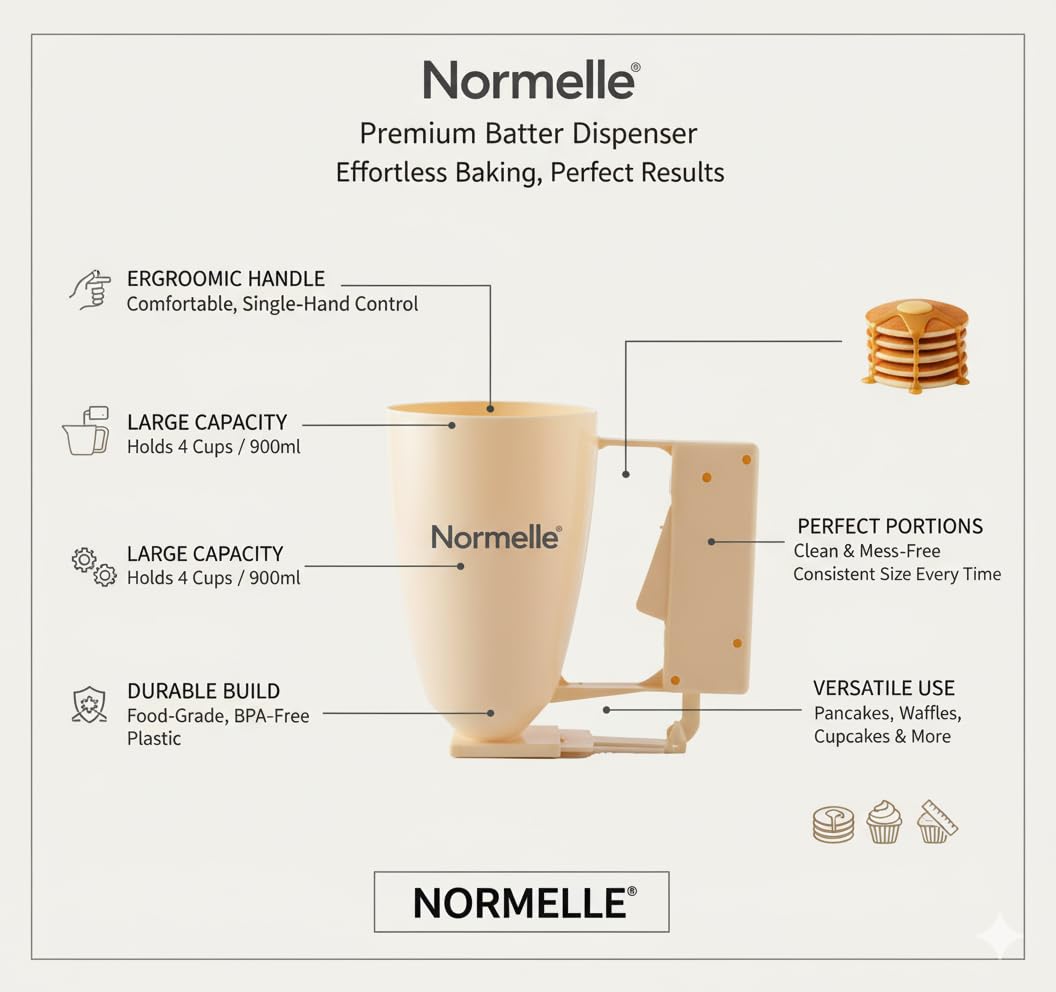 Loqmat Alkadi Making Device Non Stick Plastic Bakeware with Drip Tray and Spatula, Beige Dessert Maker for Sweet Dumplings and Traditional Pastry, Easy to Use Kitchen Baking Tool - Image 7