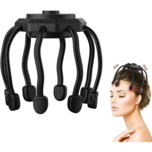 Electric Scalp Head Massager with Modes for Stress Relief, Relaxation & Better Sleep; Cordless Rechargeable 360° Head Scratcher Waterproof Handheld Hair Massager