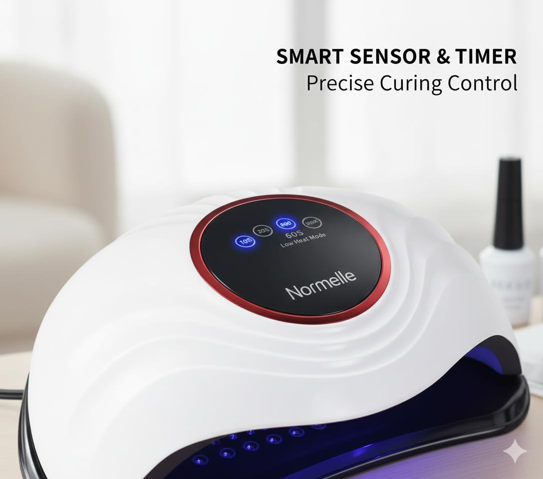 288W LED UV Nail Lamp for Gel Polish – Professional Nail Dryer with 72 LEDs, 4 Timer Settings, Smart Sensor, Dual Light Source – Fast Curing UV Lamp for Gel Nails - Image 3