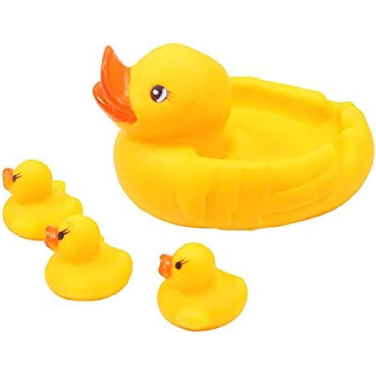 Squeaky Rubber Duck Bath Toy Set – Yellow, Floating Baby Bath Toys, Pack of 4 - Image 4