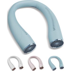 Portable Neck Fan – Bladeless, Hands-Free Design, 4000mAh USB Rechargeable, Powerful 3-Speed Cooling, Eliminates Heat Discomfort, Ideal for Sports, Travel, Work – 180° Adjustable Airflow