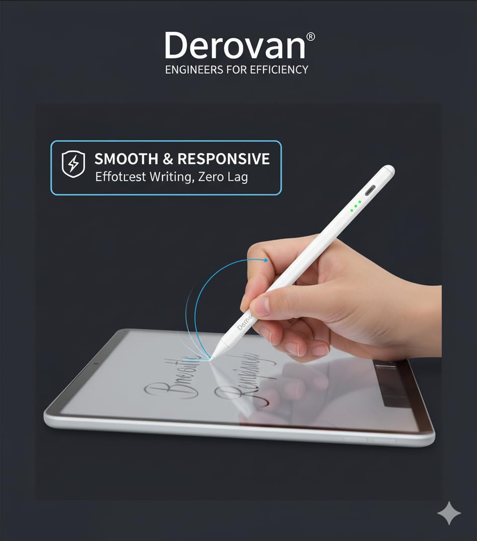 Universal Capacitive Stylus Pen for Touch Screens – 2‑in‑1 Disc + Fiber Tip, Precise Drawing & Writing, Compatible with iPad/iPhone/Android Tablets & Laptops - Image 4