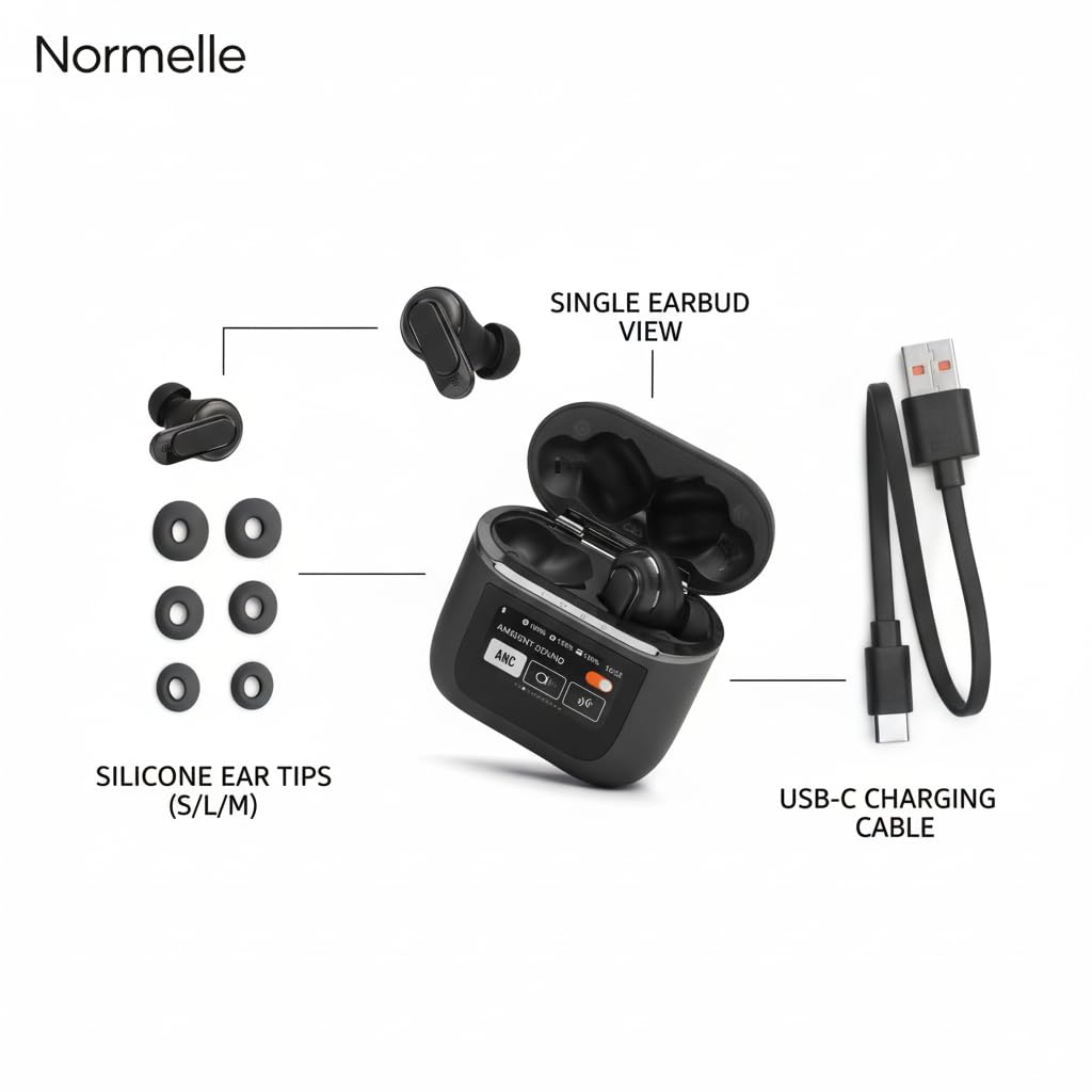 Wireless Noise Cancelling Earbuds with Smart Charging Case, True Adaptive ANC, Deep Bass, Bluetooth 5.3 Headphones, Immersive Spatial Audio, Touch Control, Long Battery Life - Image 5