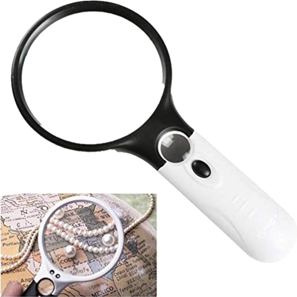 Magnifying Glass with Light/Handheld LED Illuminated Magnifier for Reading, Low Vision, Seniors, Crafts, and Hobbies - High Power Optical Lens for Close-Up Detail, Jewelry, and Inspection - Image 4