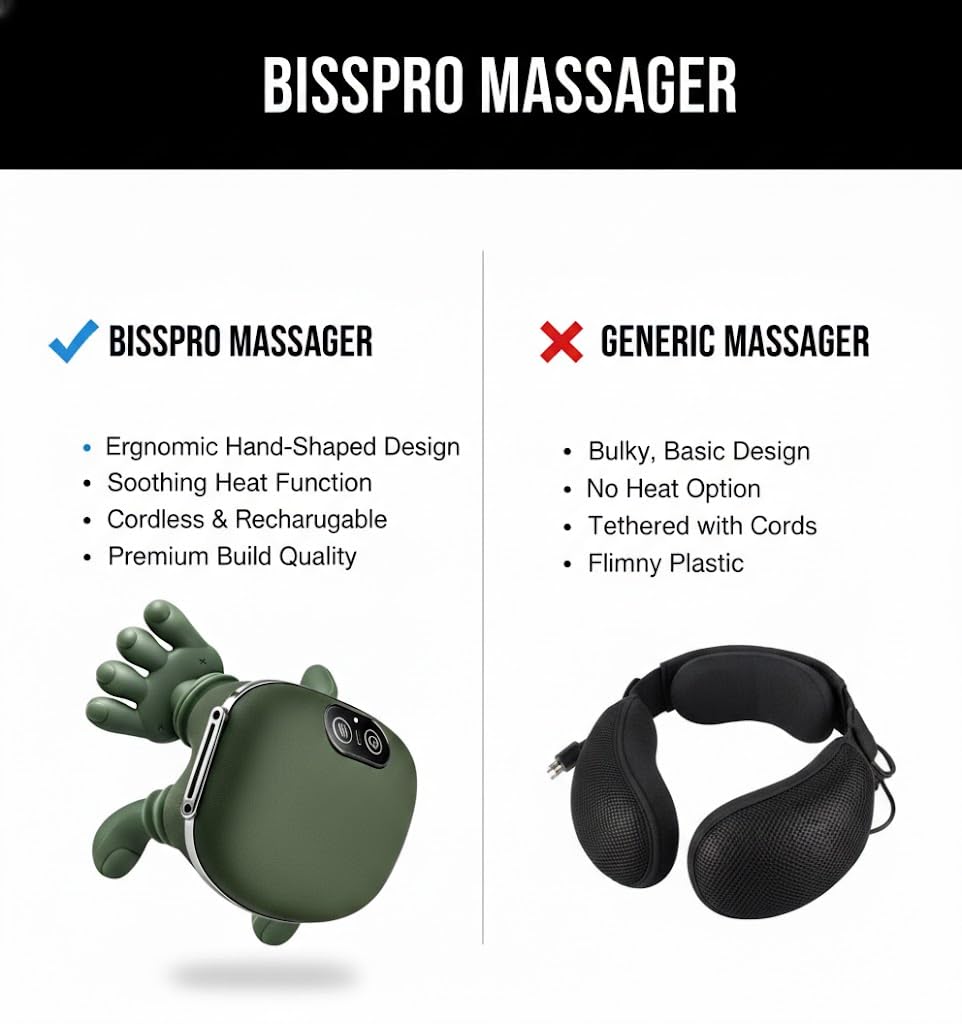 Bionic Neck Massager Electric Cervical Massager with Ergonomic Finger Design - Deep Tissue Shoulder and Back Massager for Pain Relief, Stress Reduction & Muscle Relaxation at Home or Office - Image 4