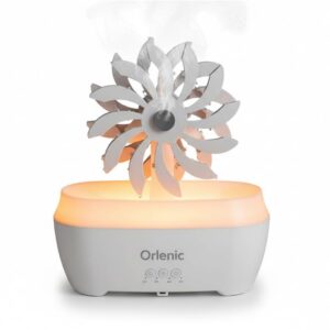 Rain Windmill Aromatherapy Diffuser with Water Drip Humidifier, Essential Oil Diffuser with 7 Color LED Night Light, Remote Control, Adjustable Mist, Timer and Auto Shut-Off