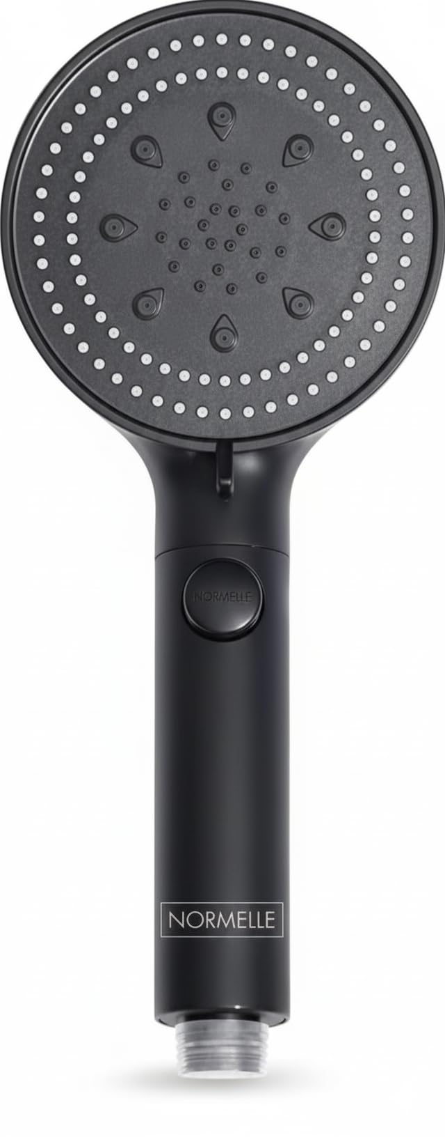 High Pressure Handheld Shower Head with 5 Spray Settings, Extra Long 78-Inch Stainless Steel Hose, Adhesive Adjustable Holder, Matte Black, ON/OFF Pause Switch for Bathroom & RV