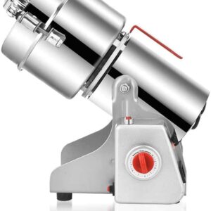 Spice Grinder Machine, 800g Electric Grain & Coffee Grinder, Superfine Mill for Herbs, Nuts, & Cereals, 30s Fast Grinding, 1800W, Overload Protection & 5min Timer, Dry Food Powder Crusher