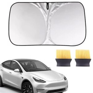 Front Windshield Sunshade – Foldable Car Window Shield – Blocks UV & Heat, Reflective Cooling Layer, Protects Interior Trim, Fits Most Vehicle Windshields