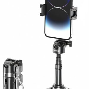 360° Adjustable Mini Tripod & Selfie Stand – Compact Phone Holder Tripod with Bluetooth Remote – Lightweight Portable Stand for Smartphones, Vlogging, Travel & Online Streaming