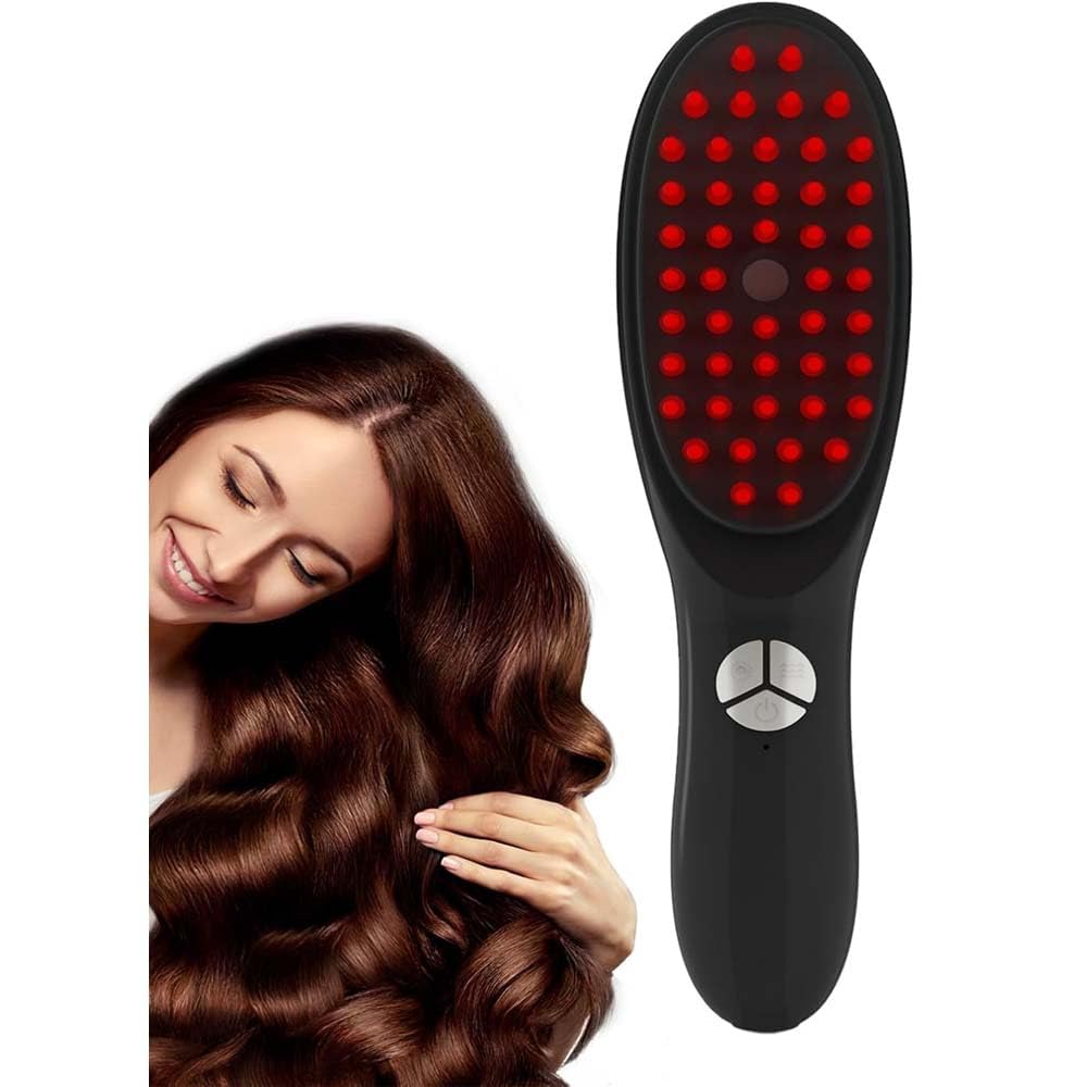 Gonaar Electric Scalp Massage Comb – LED Light, 3 Vibration Modes & Rechargeable Hair Growth & Relaxation Tool
