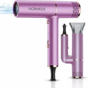 1800W Travel Hair Dryer for Women – Foldable Compact Ionic Blow Dryer with Negative Ion Technology, Fast Drying Mini Hairdryer with 3 Speed Settings, Portable Styling Tool