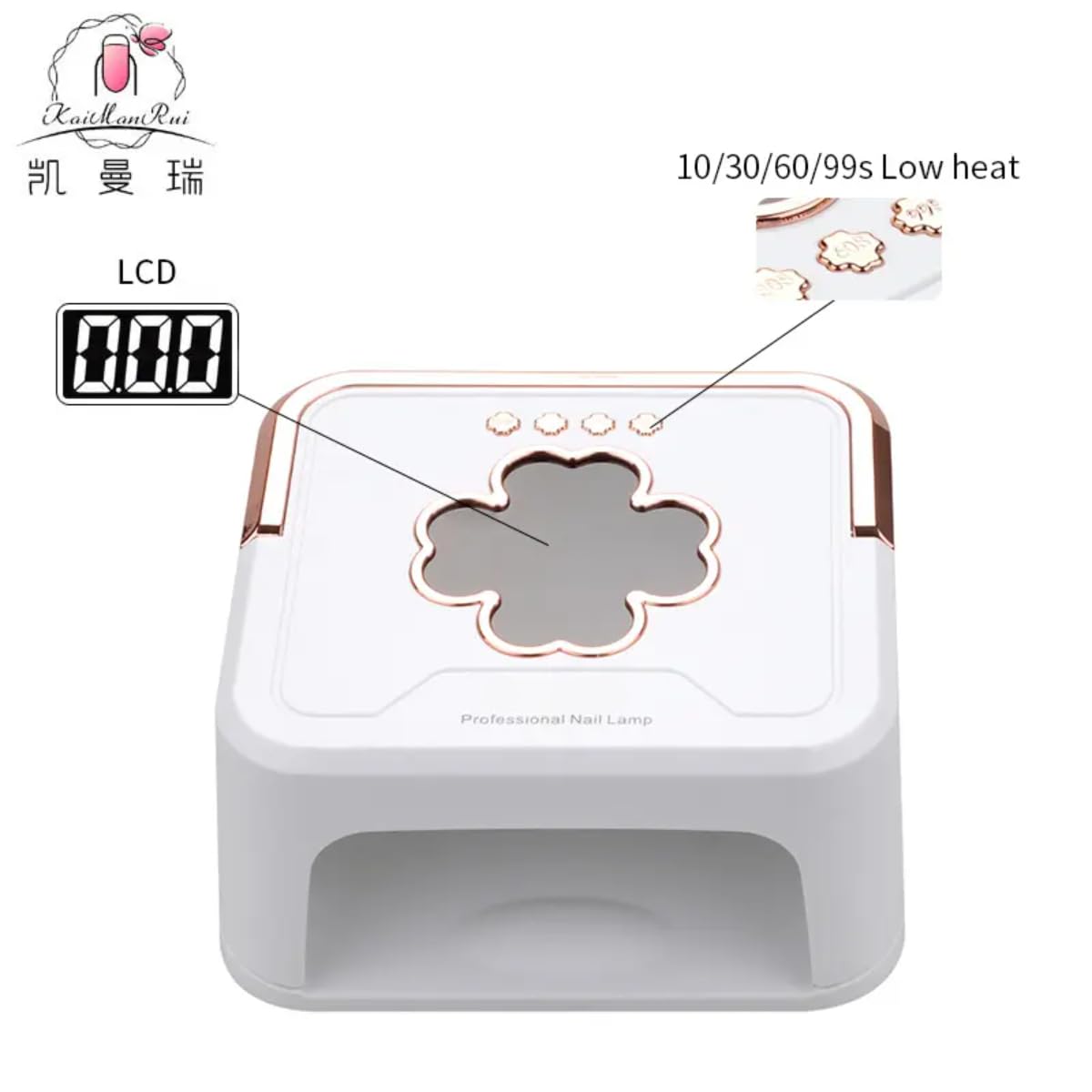 Professional UV LED Nail Lamp for Gel Nail Polish Electric Nail Drill Machine & UV Light for Nails Rechargeable Nail Clipper Fast Drying UV Nail Dryer for Home & Salon Use - Image 4