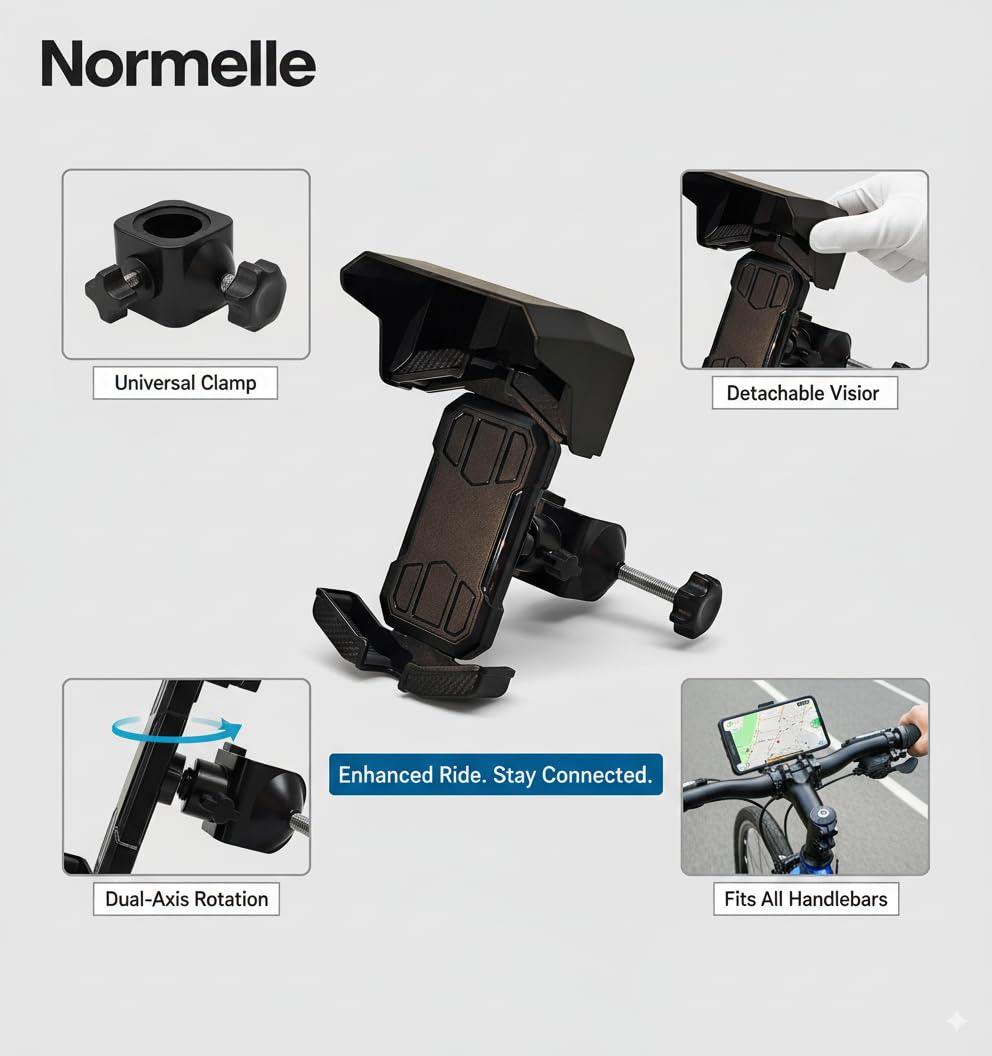 Professional Golf Cart Phone Holder with Sunshade and Anti-Drop Lock, Universal Mount Fits All Golf Cart Models EZGO Club Car Yamaha, Adjustable Bracket for Smartphones 5–7.5 Inches – Black - Image 5