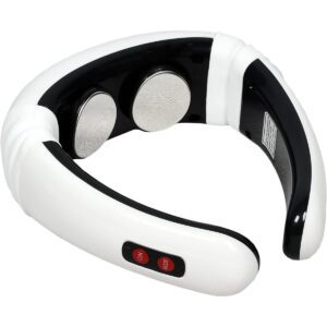 Electric Portable Vibrating Neck Shoulder Massager/Wireless & Smart Pulse Technology, Deep Tissue Relief, Soothes Stiff Muscles, Eases Neck & Shoulder Tension, Perfect for Home, Office & Travel – Re