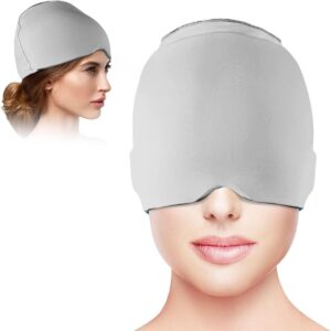 Headache Relief Cap/Cooling & Heating Migraine Hat for Tension, Sinus, Stress & Pain Relief