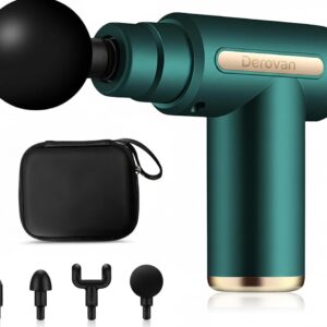 Mini Massage Gun Deep Percussion Massager Muscle Vibration Relaxing Therapy, Relaxation Pain Relief Fitness | 6 Speed Cordless Handheld Muscle Massager, 4 Heads, Type-C Charging, Portable Massage Gun