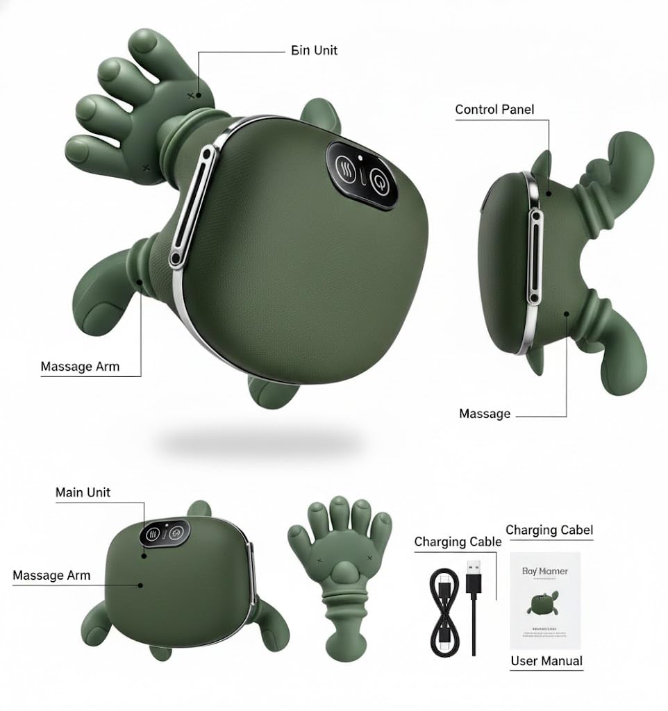 Bionic Neck Massager Electric Cervical Massager with Ergonomic Finger Design - Deep Tissue Shoulder and Back Massager for Pain Relief, Stress Reduction & Muscle Relaxation at Home or Office - Image 6