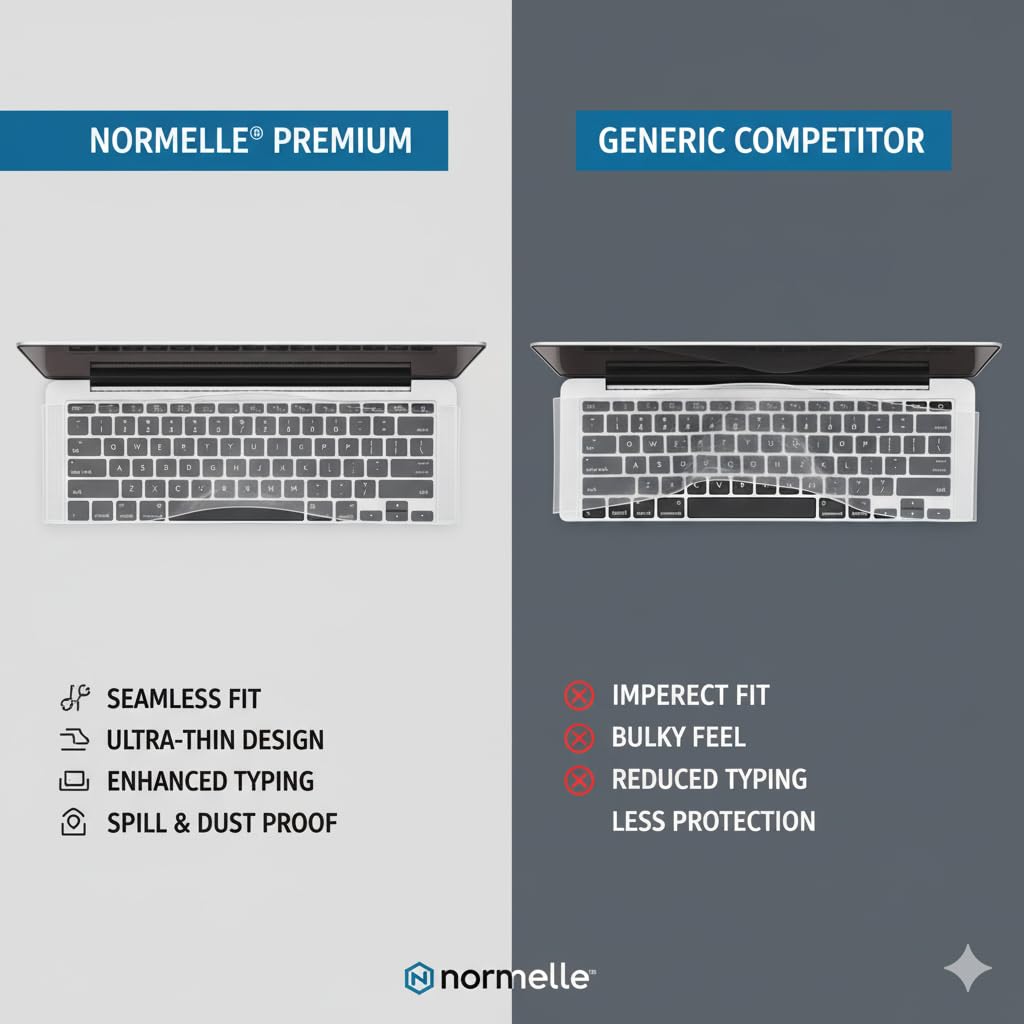 Universal 15.6" Laptop Silicone Keyboard Protector Skin – Transparent Dust Cover and Spill Guard for Notebook Keyboards – Washable Thin Soft Keyboard Guard for 15.6 Inch Laptops - Image 6