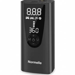 Portable Air Compressor Tire Inflator, 150PSI Cordless Rechargeable Electric Pump with 6000mAh Battery, LED Light, Quick Inflation for Car, Motorcycle, Bicycle, and Sports Balls