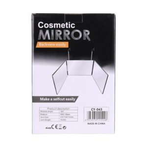 Haircut Mirror with LED Lights - Barber's Tri-Fold Mirror for Men - Adjustable Height & Portable - Three Way Mirror for Easy Hair Cutting at Home - Self Haircutting Tool with LED Lights wall mirror