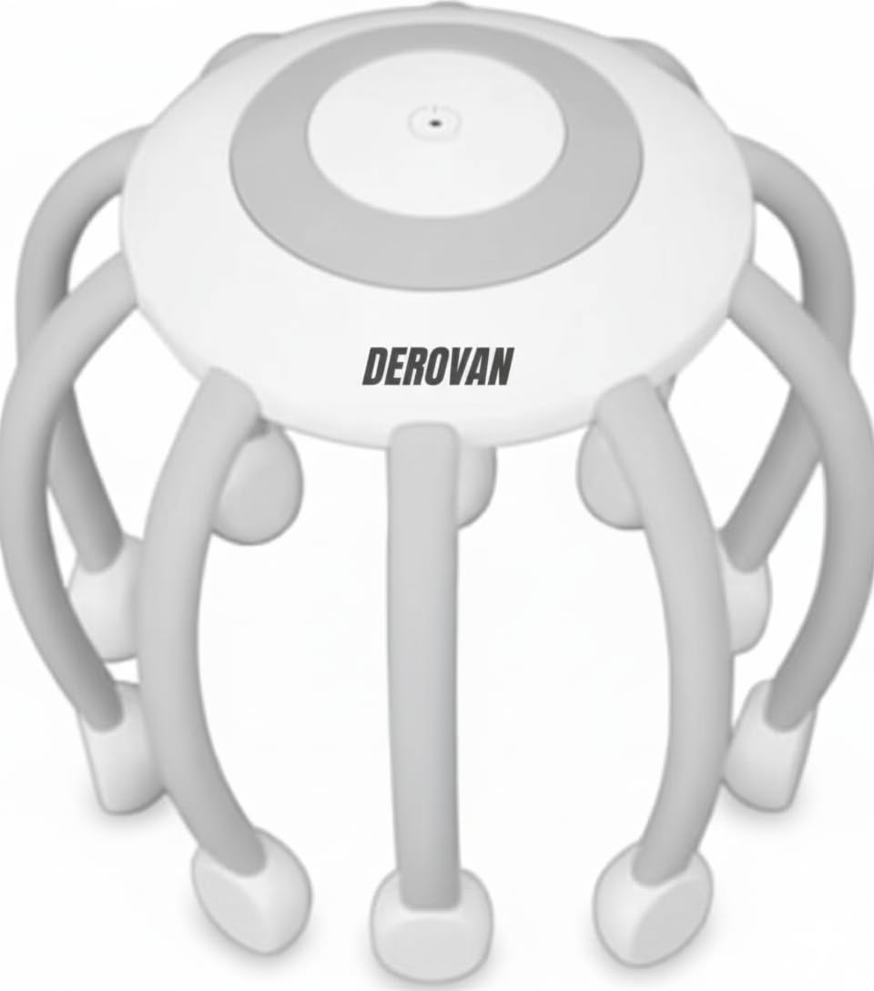 Wireless Electric Scalp Massager – 10 Claw Vibration Heads, 4 Modes, Rechargeable, Fits Most, Stress Relief & Better Sleep