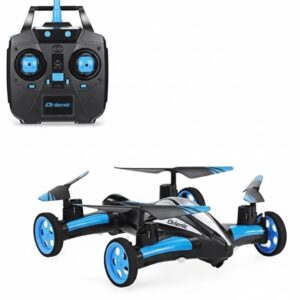 Remote Control RC Quadcopter with Dual Ground & Air Modes – 360° Rolling Action Car & Drone Toy with LED Lights, Headless Mode, One-Key Return, 200 m Range, for Adults & Kids 14+