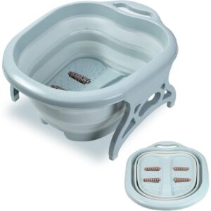 Collapsible Foot Bath Soak Tub for Soaking Feet, Foot Massager Bucket with Massage Acupoints,Foot Soaking Tub, Washing, Bathtub, Outdoor, Camping.