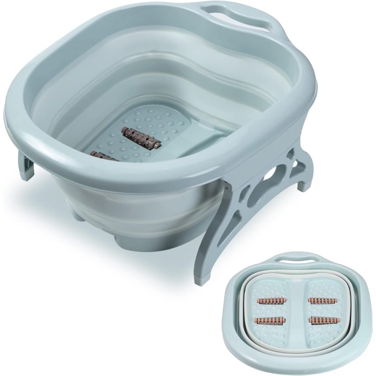 Collapsible Foot Bath Soak Tub for Soaking Feet, Foot Massager Bucket with Massage Acupoints,Foot Soaking Tub, Washing, Bathtub, Outdoor, Camping.