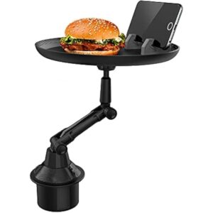 Adjustable Car Tray Table with Cup Holder, Ultimate Food and Phone Holder for Cars/Portable and Durable Car Food Tray for Snacks, Breakfast, Kids Meals, and More, Enjoy Meals on the Go