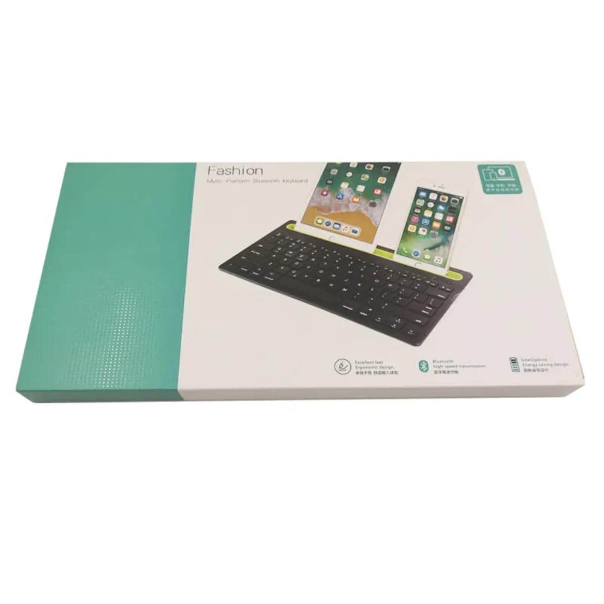 Mechanical Gaming Keyboard with Blue Switches, Backlit, Wired for iOS, Android, Windows; Tri-Fold Bluetooth Keyboard with Touchpad; Spill-Resistant Full Size USB Keyboard for PC, Laptop - Image 6