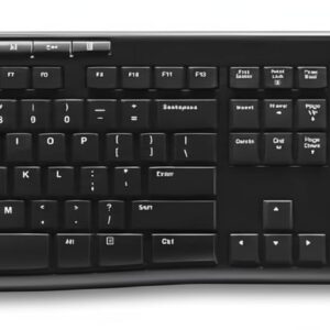 Wireless Keyboard and Mouse Combo 2.4GHz USB Receiver | Full Size Keyboard with Media Keys | Long Battery Life Keyboard and Mouse Set | Spill-Resistant Keyboard