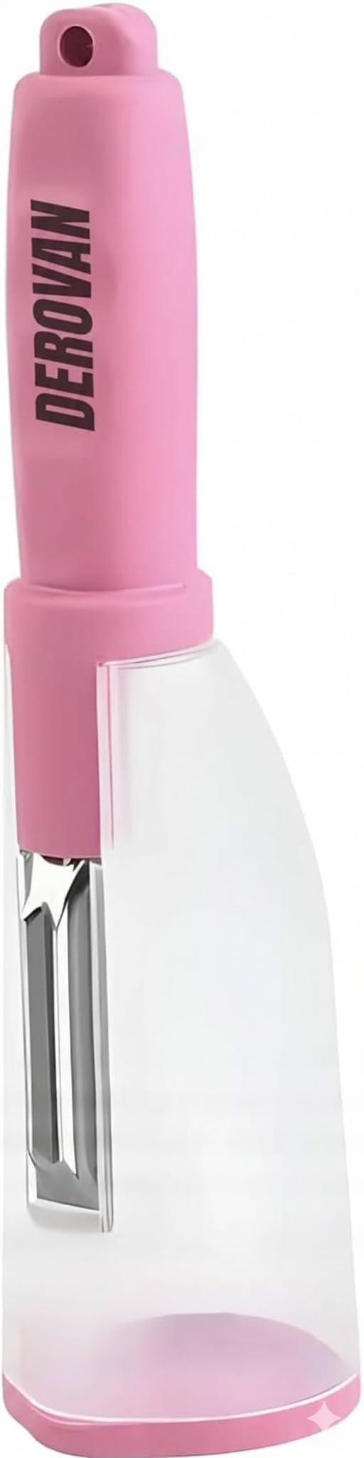 Stainless Steel Vegetable & Fruit Parer with Peel‑Catcher Storage Container – Razor‑Sharp Rust‑Resistant Blade, Ergonomic Non‑Slip Handle, Easy‑Clean Compact Kitchen Tool