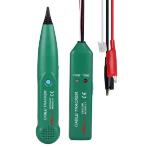 MS6812 Cable Tracker Network Telephone Line Tester, Portable Wire Tracer with Tone Generator & Probe, 100Hz~300kHz Range, LAN Network Cable Tester, UTP Tool for Continuity Check, Line Break Detection,