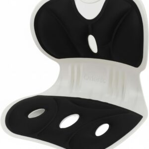 Petal Shaped Lumbar Support Cushion for Office Chair | Ergonomic Back and Hip Support Pillow with Breathable Fabric for Correct Posture and Pain Relief Black