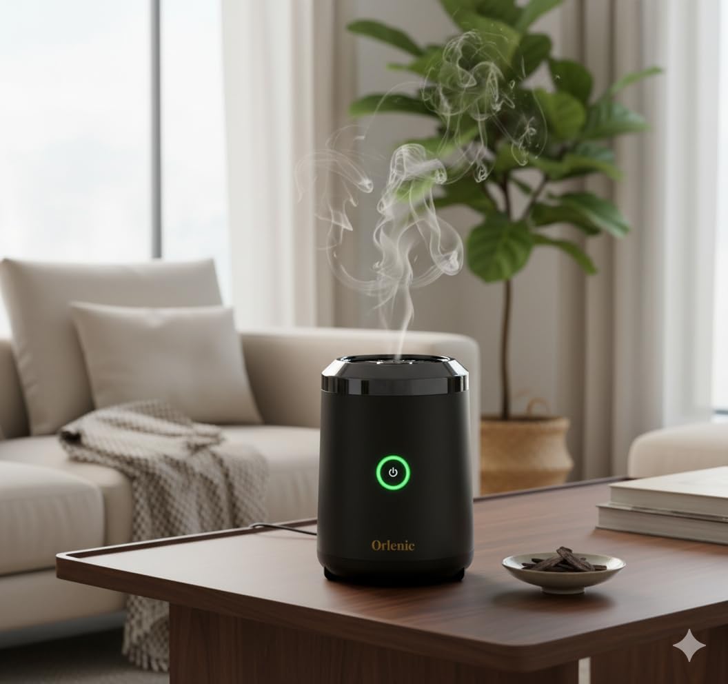 Portable Mini Electric Incense Burner USB Rechargeable Bakhoor Holder with Ceramic Heating Element for Aromatherapy, Safe Flame-Free Design, Compact Metal Aromatic Diffuser for Home and Travel - Image 2