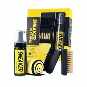 Shoe Cleaner Kit for Sneakers, Leather, Suede & Nubuck – Premium Foam Shoe Cleaning Kit with Brush, Microfiber Towel & Conditioner – Sneaker Care Essentials for Men & Women Footwear
