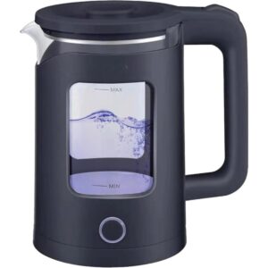 Electric Glass Kettle 1360W / Fast Boil Water Heater & Tea Maker, Double Crystal Walls, Auto Shut-Off, Boil-Dry Protection, 360° Swivel Base, Cool Touch Handle Safe & Durable Design