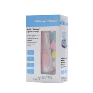 Electric Baby Nail Trimmer & File Kit, Safe Clippers for Newborns, Toddlers & Adults, with Light, Low Noise Motor, Speed Modes, Gentle Manicure Set, Extra Replacement Heads, Ideal for Home & Travel