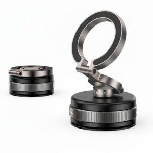 Car Phone Holder - 360° Car Mobile Phone Holder Universal, Foldable Car Mount Phone Holder Suction Cup, Car Vaccum, Magnetic Phone Holder for Car, Magsafe Car Mount for 17 All Smartphone