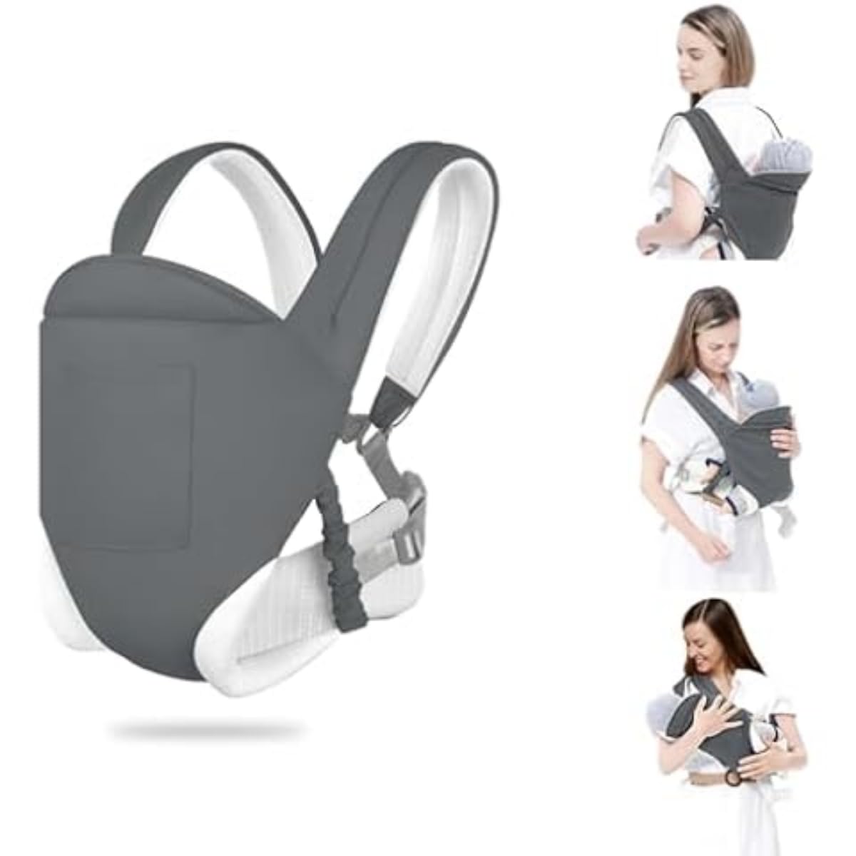 Baby Sling Carrier Newborn to Toddler/Adjustable Lightweight One Shoulder Wrap with Hip Seat | Breathable, Non-Slip Baby Holder Carrier, Soft Infant Sling for Newborns to Toddlers, - Image 2