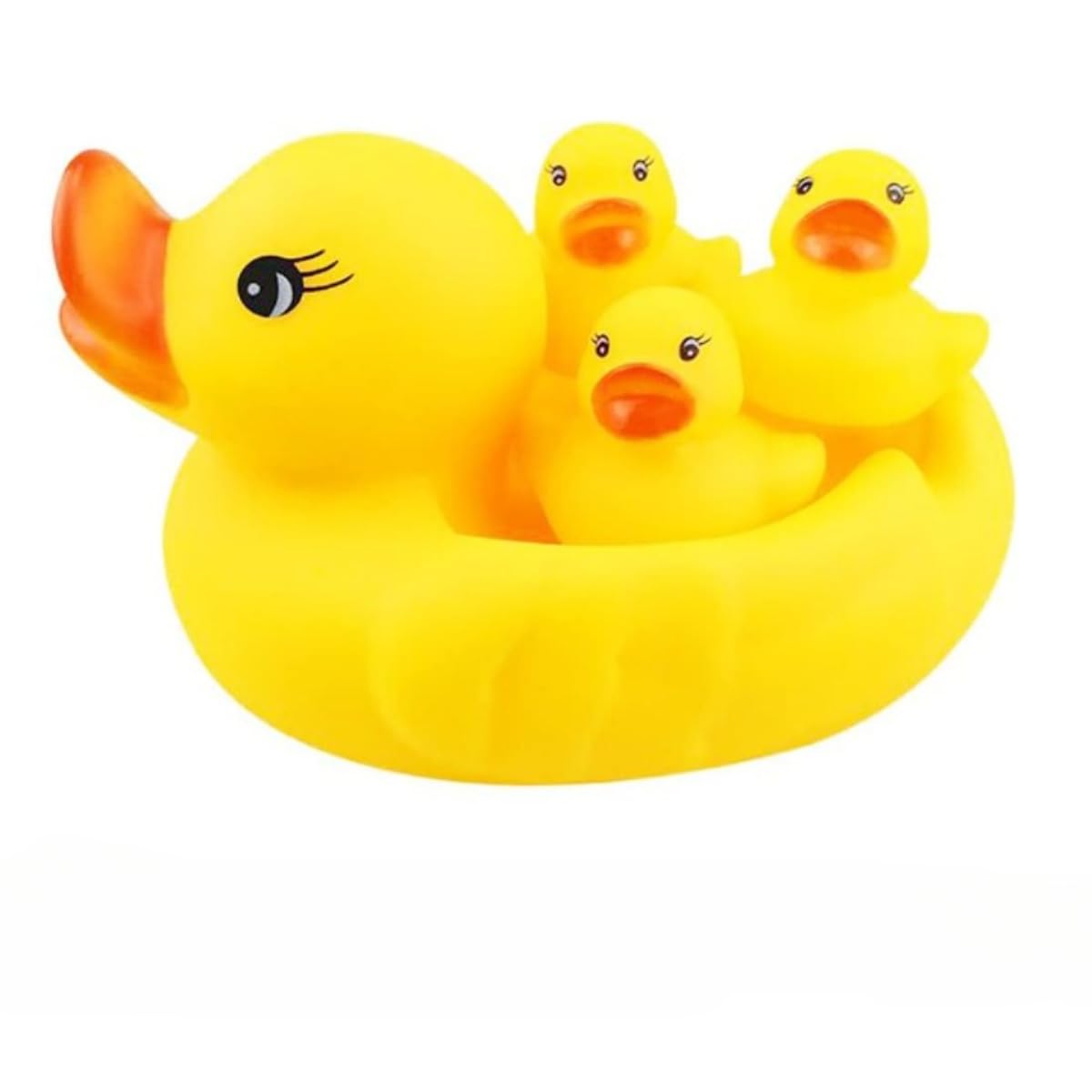 Squeaky Rubber Duck Bath Toy Set – Yellow, Floating Baby Bath Toys, Pack of 4 - Image 7