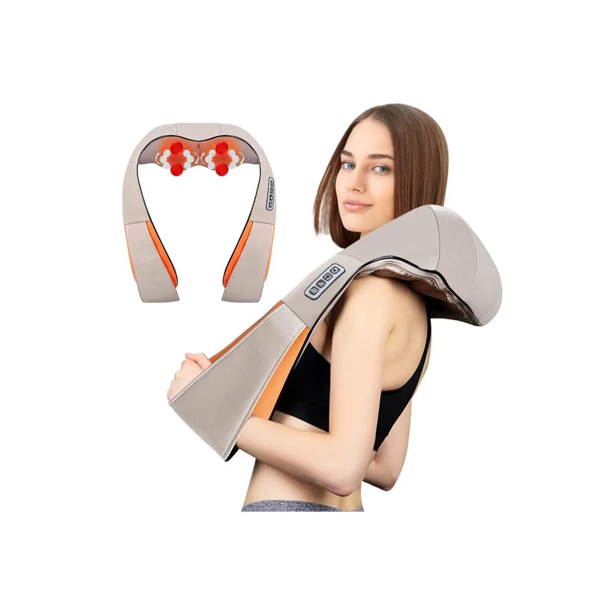 Neck & Back Massager with Heat – 3D Deep Tissue Kneading for Shoulder, Leg, Muscle Pain Relief – Electric Massage Pillow for Home, Office, Car Use – Ideal Gift for Men, Women, Mom, Dad, Pain Therapy - Image 3